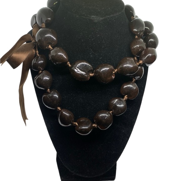 Vintage Jewelry - Vintage Hawaii Kukui Nut Lei Necklace